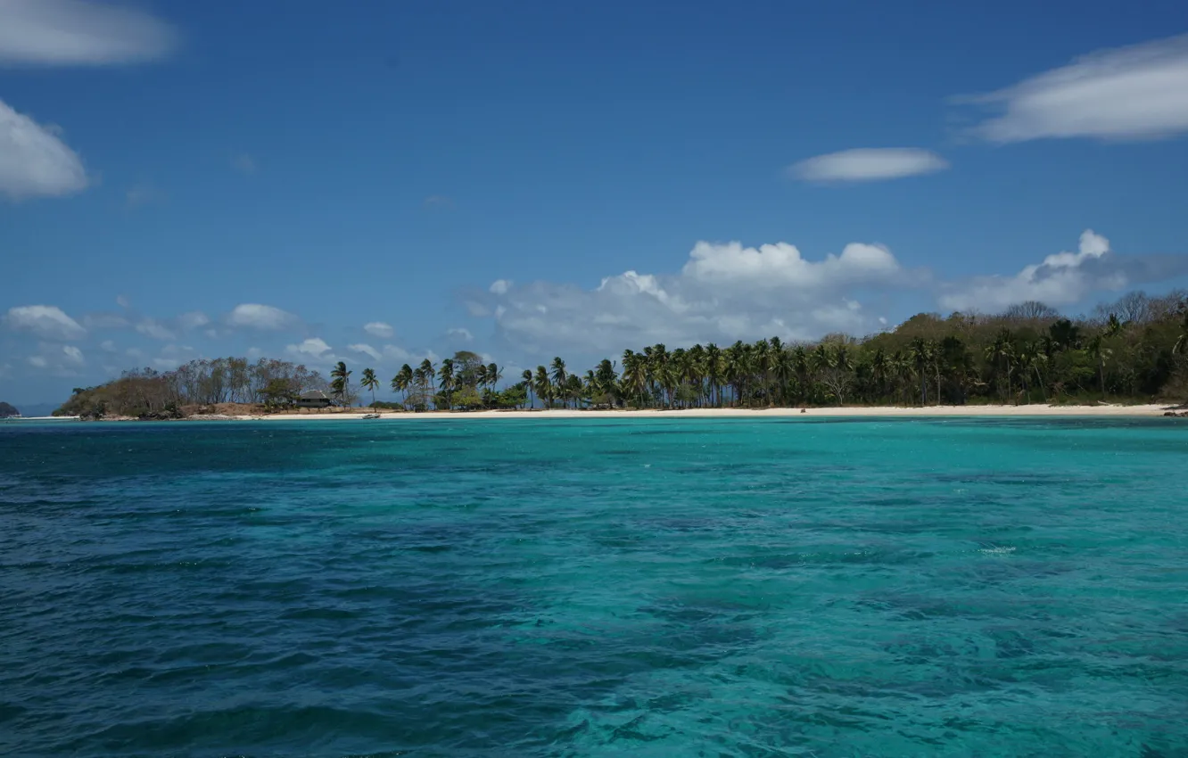 Photo wallpaper city, sea, nature