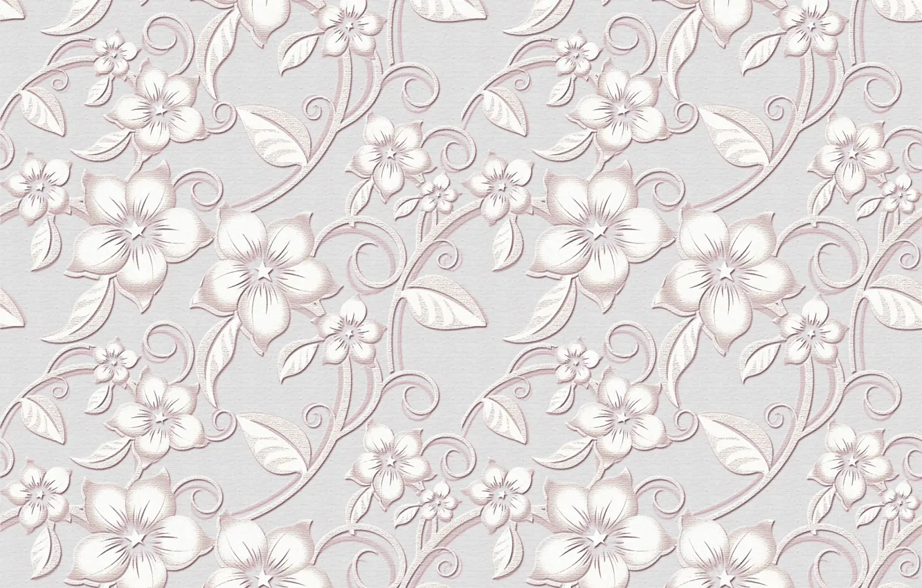 Photo wallpaper flowers, background, pattern