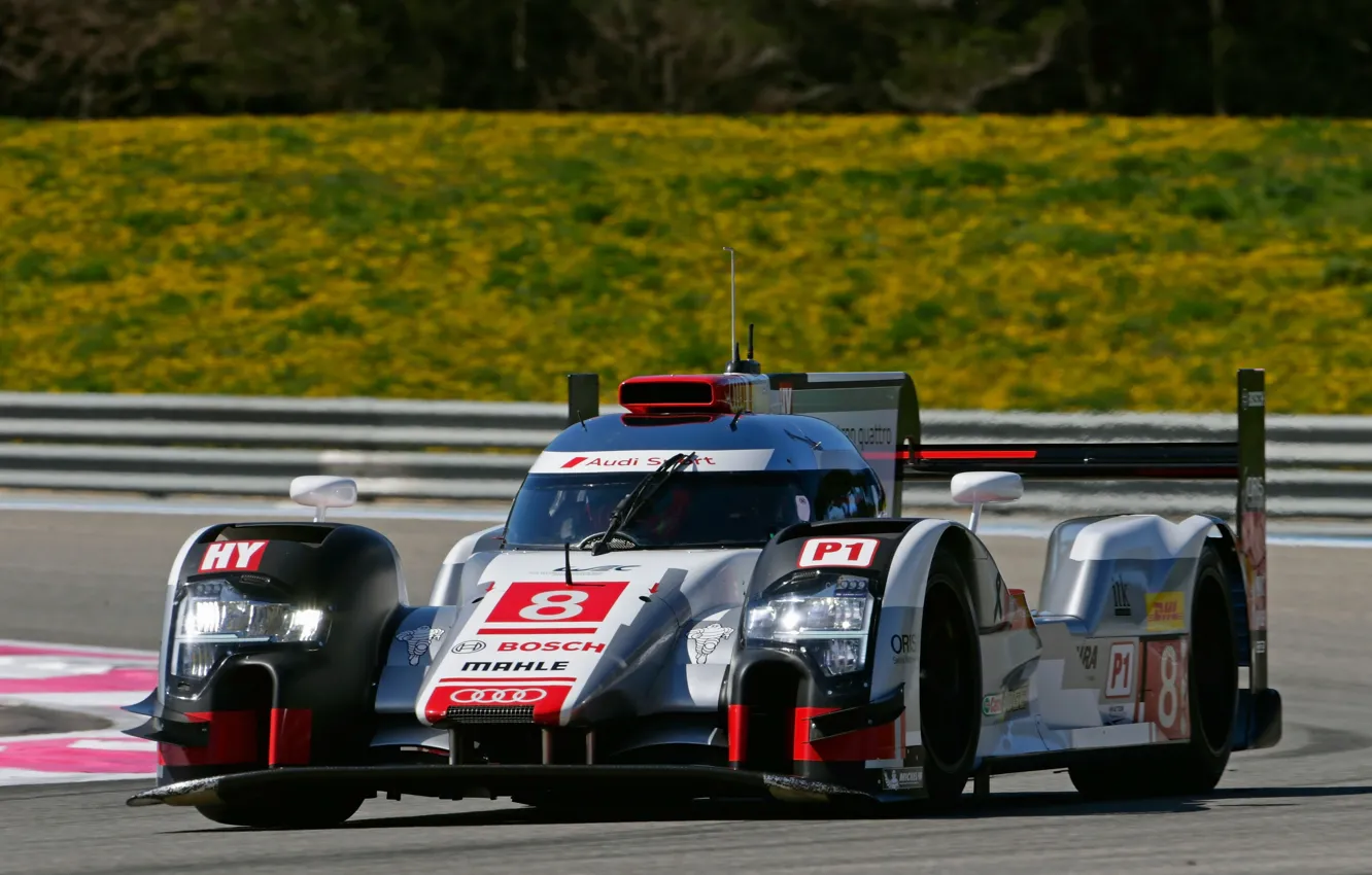 Photo wallpaper Audi, Audi, sport, supercar, e-tron, quattro, LMP1, R18