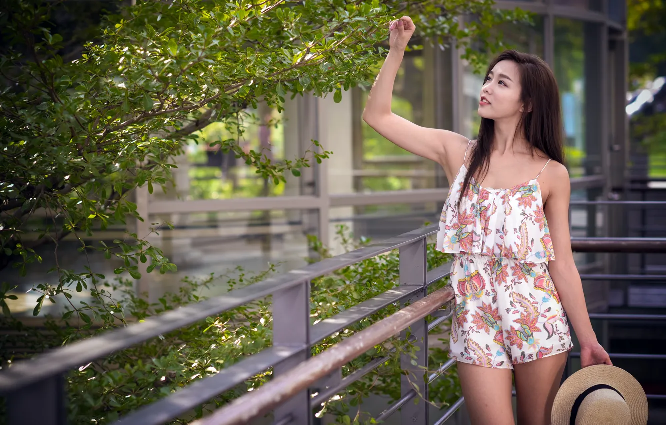 Photo wallpaper summer, girl, Asian