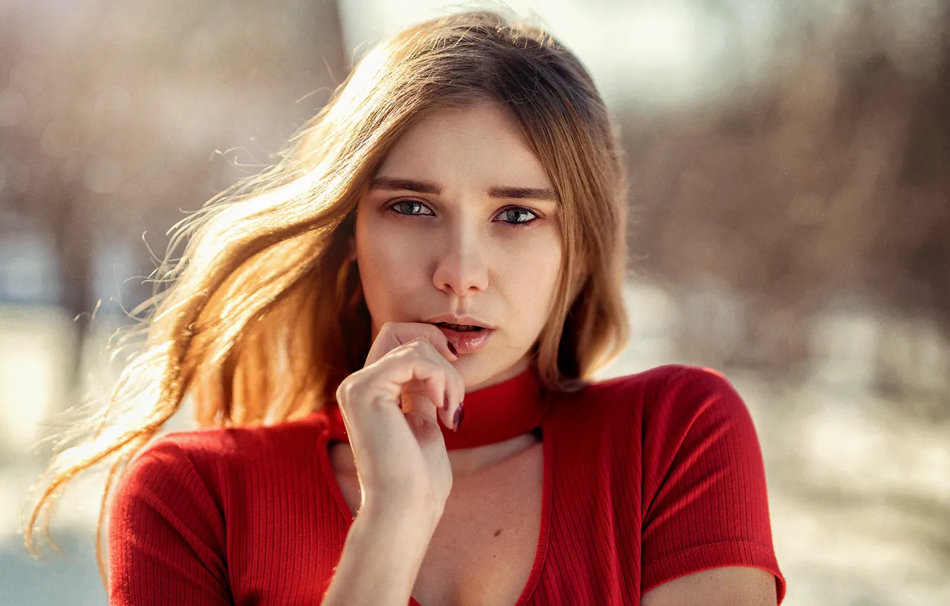 Photo wallpaper look, girl, face, pose, Natasha Tikhomirova, Cyril Masanov