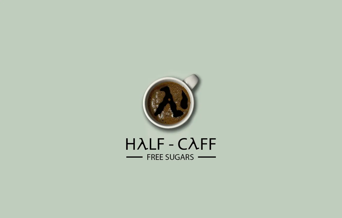 Photo wallpaper coffee, Cup, Half-Life, lambda, cup, coffee, lambda