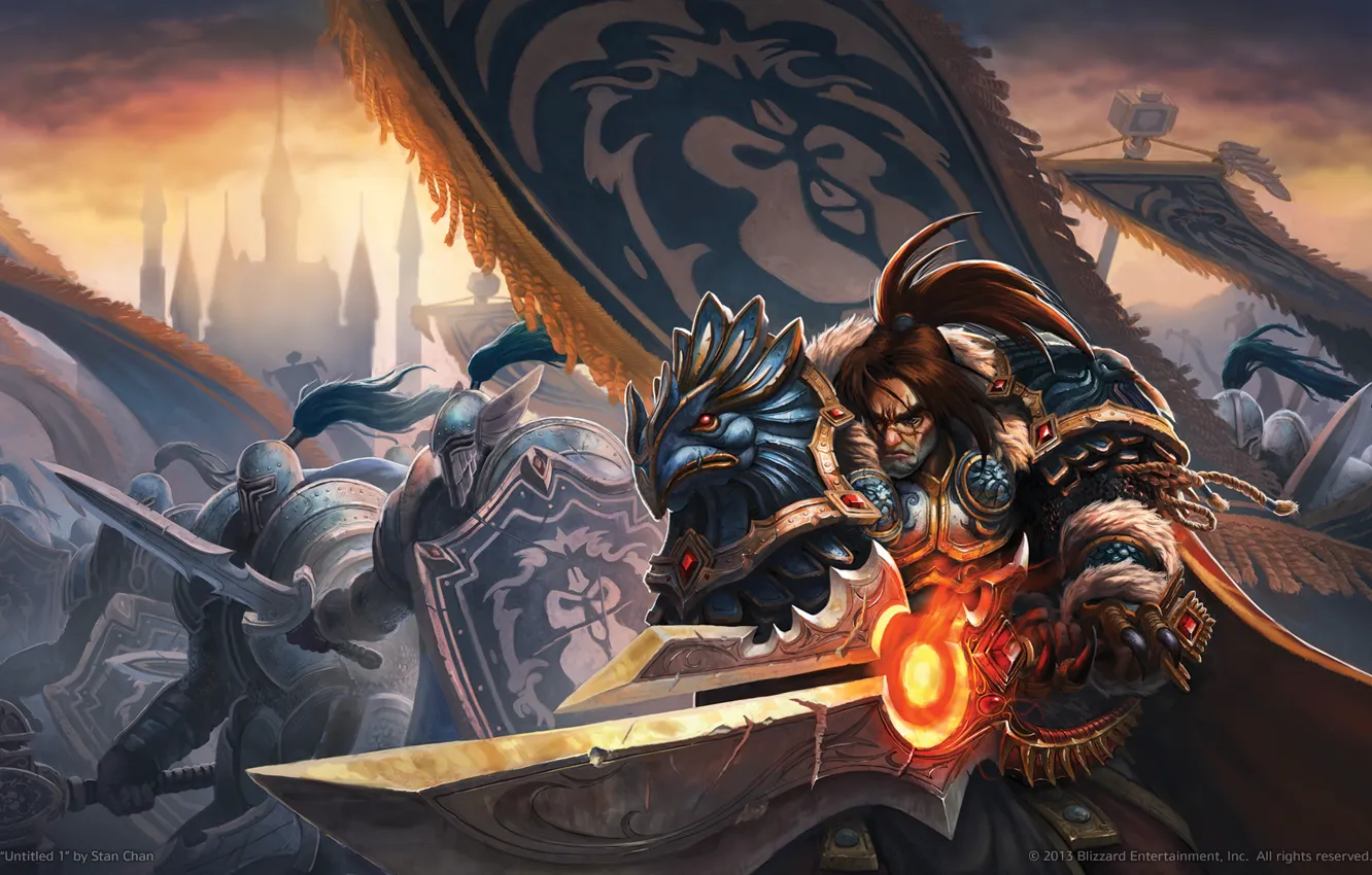 Photo wallpaper World of Warcraft, Alliance, warriors, Varian Wrynn