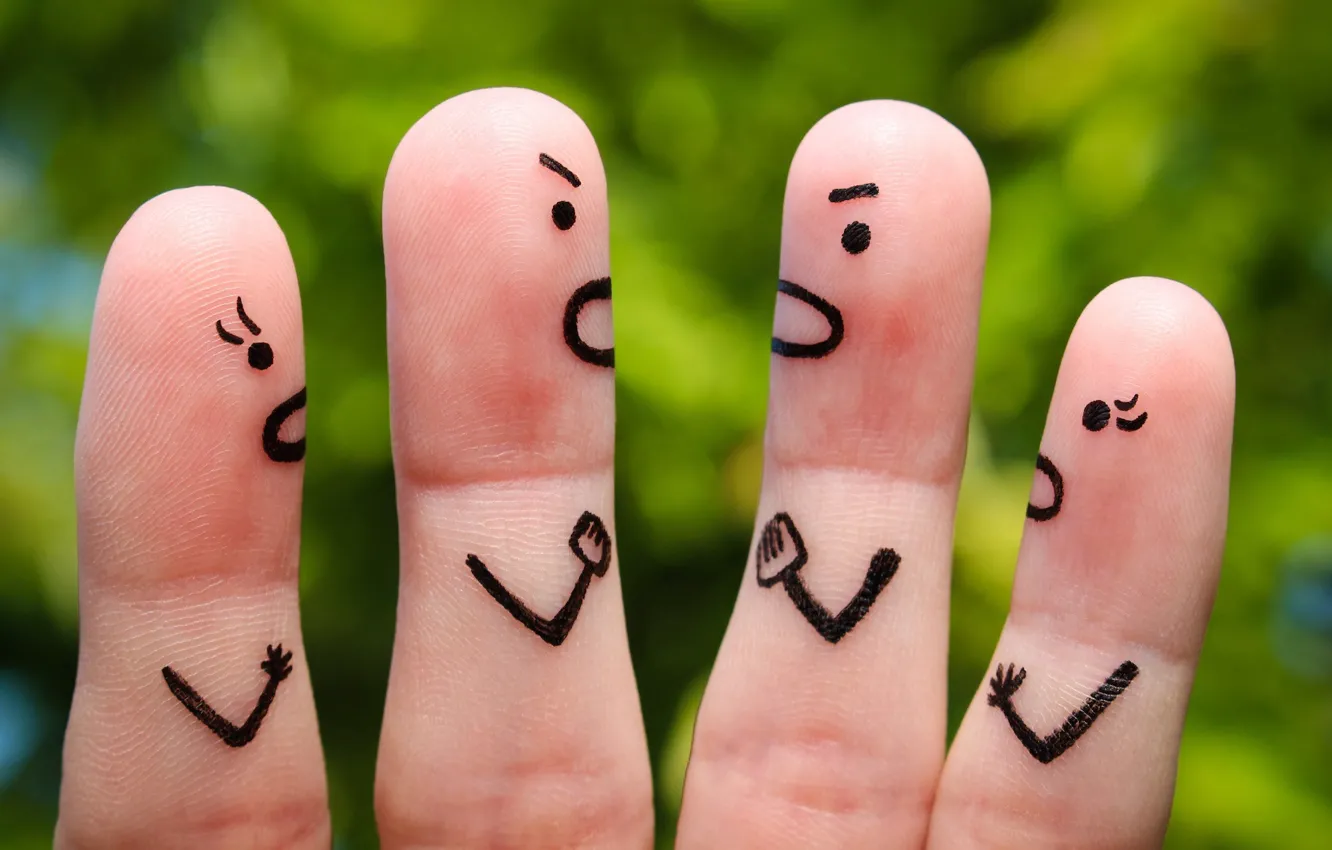 Photo wallpaper fingers, anger, Drama, discussion