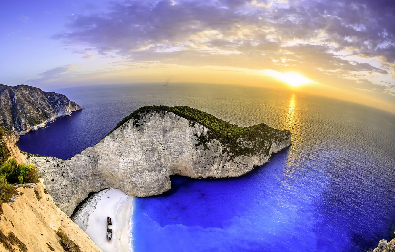 Photo wallpaper sea, beach, landscape, coast, island, Bay, Greece