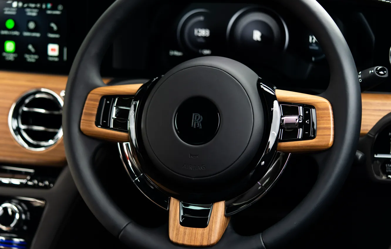 Photo wallpaper Rolls-Royce, Spectre, steering wheel, Rolls-Royce Spectre