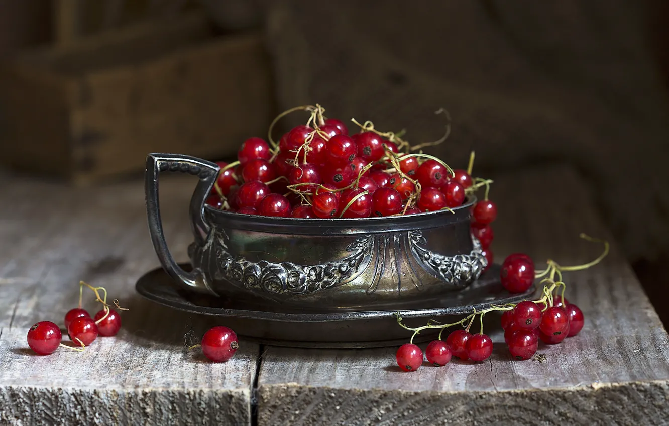 Photo wallpaper berries, red, currants