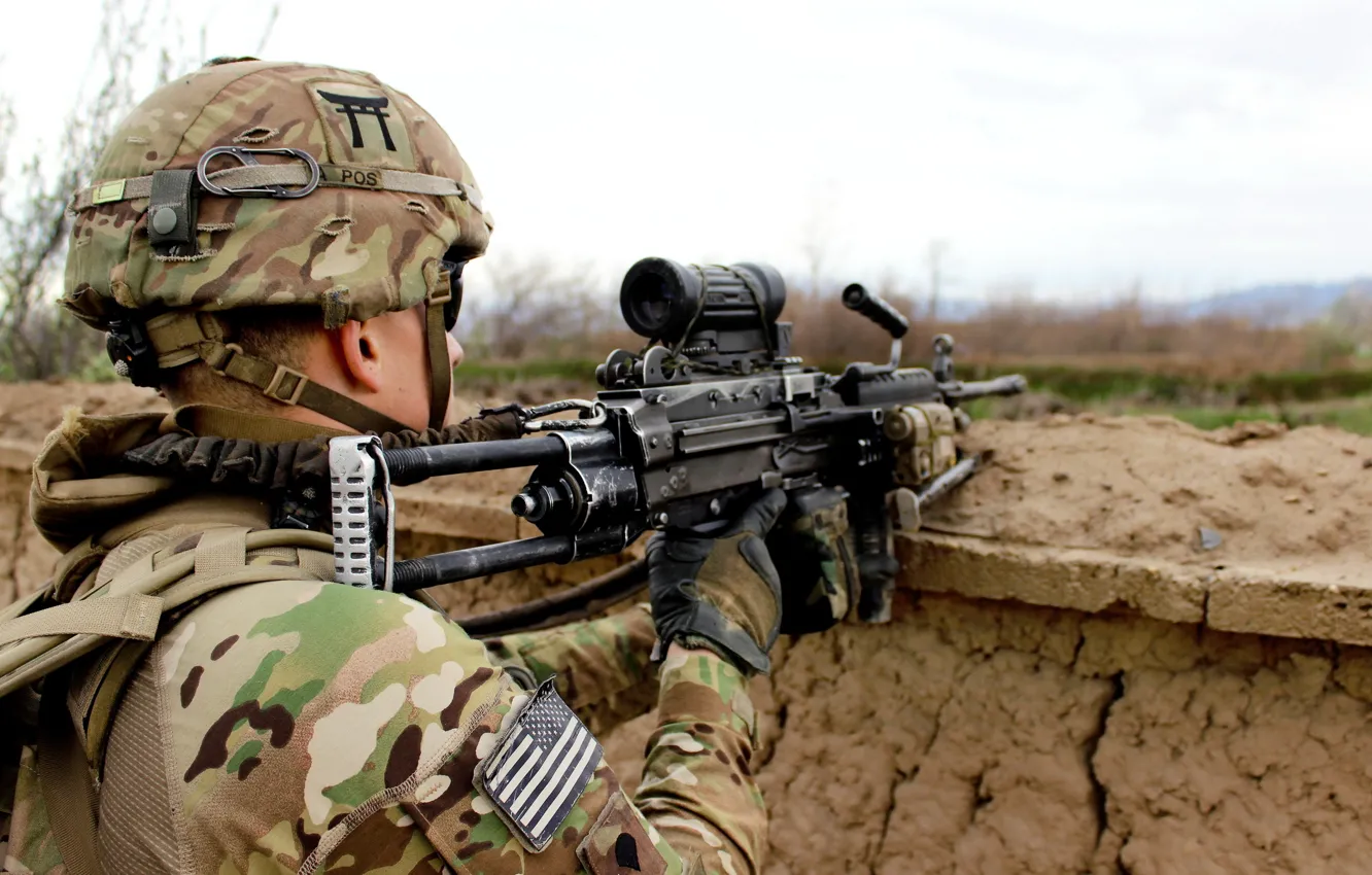 Photo wallpaper weapons, army, soldiers