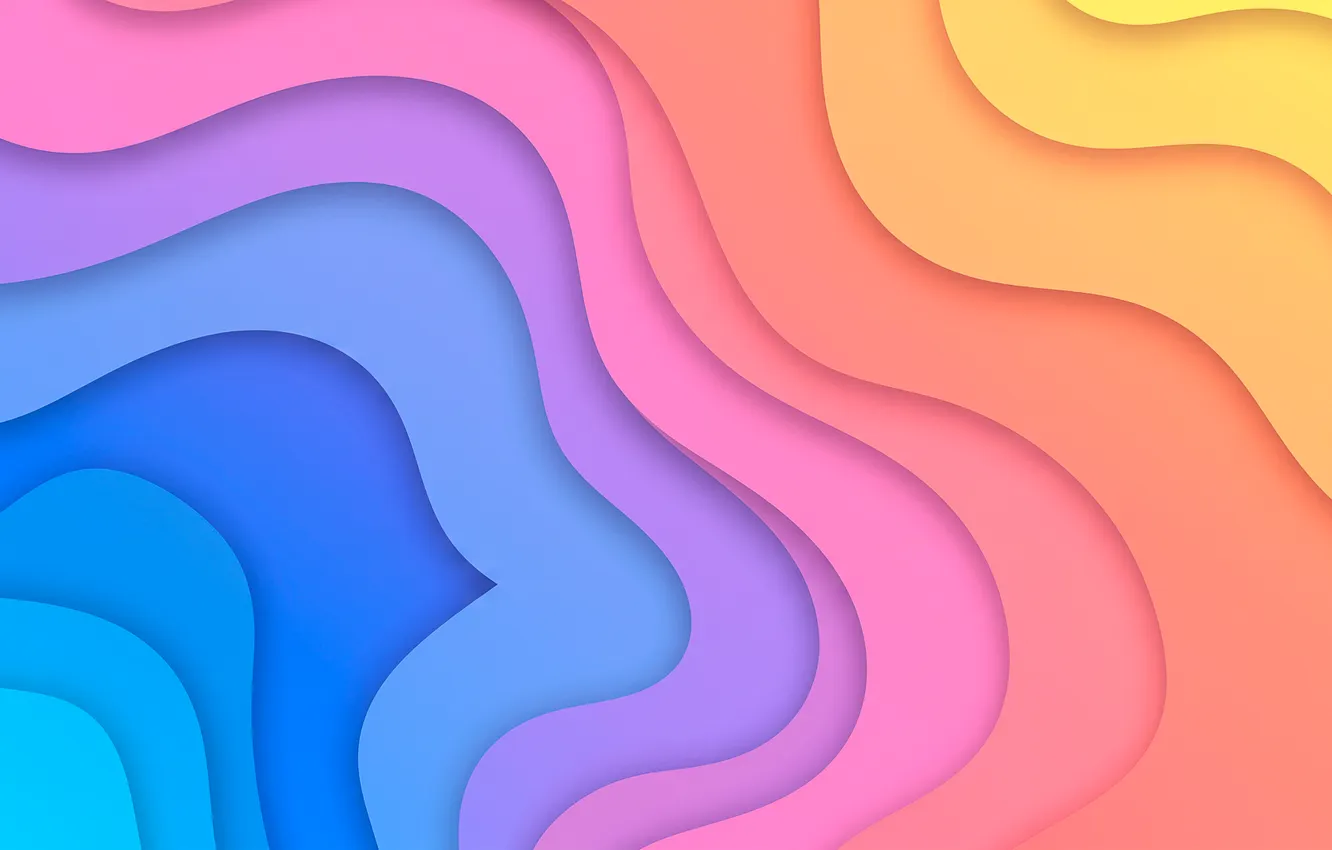 Photo wallpaper wave, abstraction, color, shadow, colors, waves, bright, abstraction