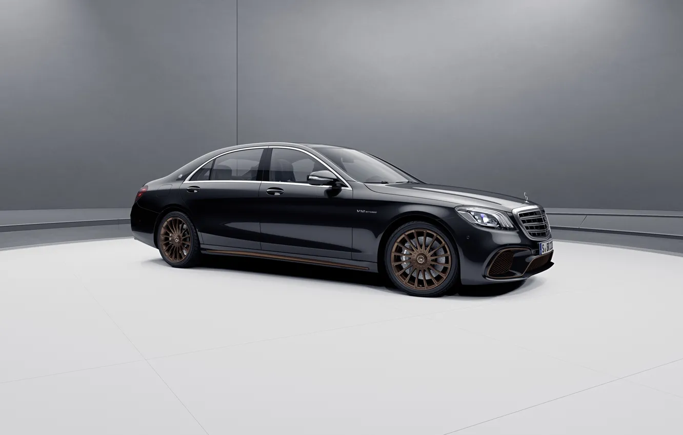 Photo wallpaper machine, lights, Mercedes-Benz, V12, S65, Mercedes-AMG, Executive class, Final edition