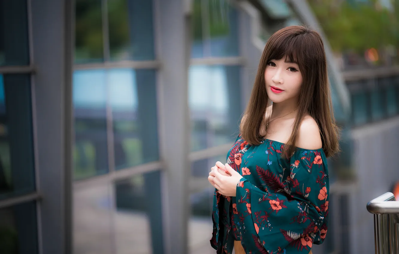 Photo wallpaper girl, Asian, cutie