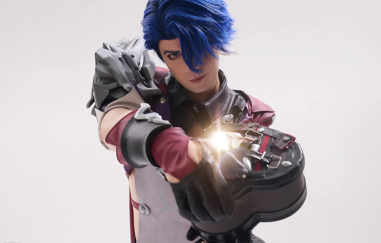 Photo wallpaper look, box, guy, cosplay, cosplay, Genshin Impact, Grayson, GraysonFin cosplay