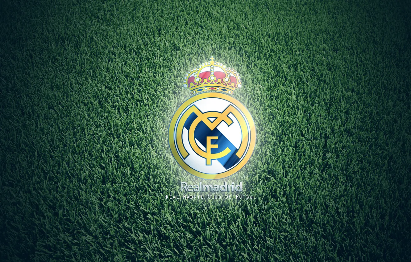 Photo wallpaper grass, Real Madrid, FC club