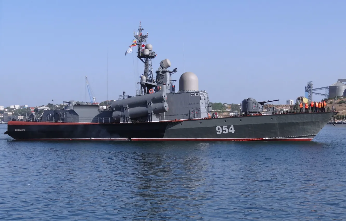 Photo wallpaper ship, base, Navy, rocket, Sevastopol, The Black Sea Fleet, RCA, &ampquot;Ivanovets&ampquot;