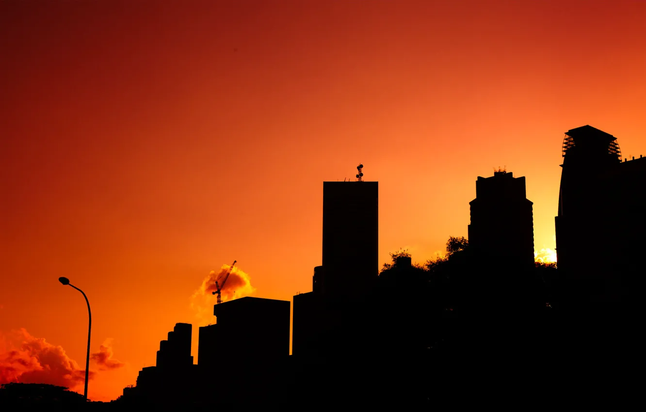 Photo wallpaper the sky, sunset, mood