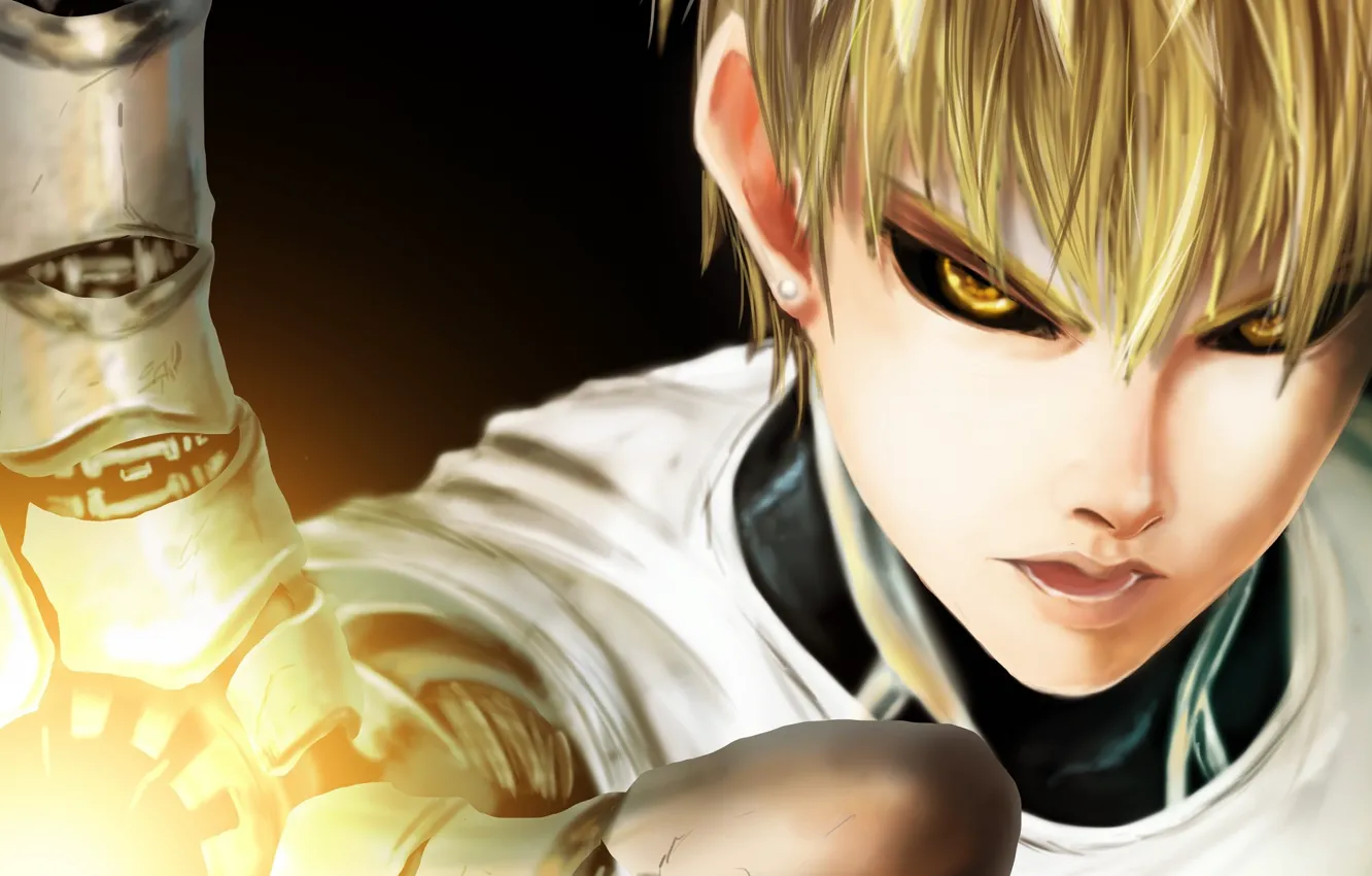 Photo wallpaper art, cyborg, One Punch Man, Genos, Vanpatten