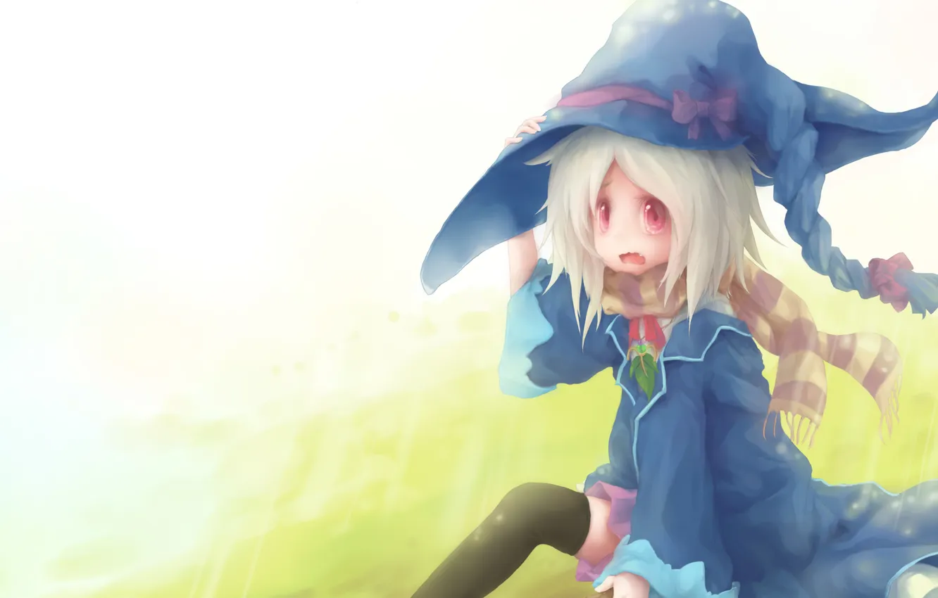 Photo wallpaper look, girl, sitting, art, disorder, blooms, merc storia