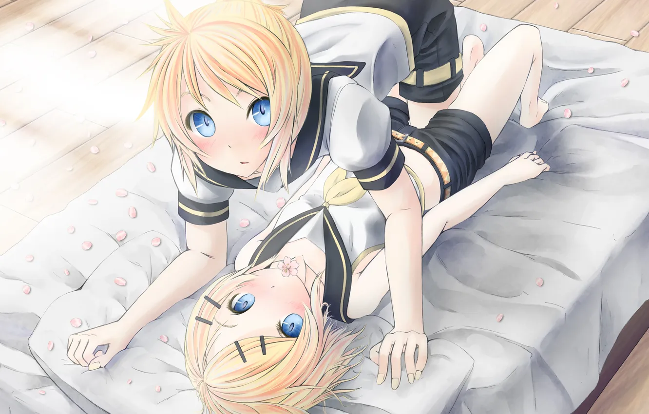 Photo wallpaper anime, vocaloid, yellow hair