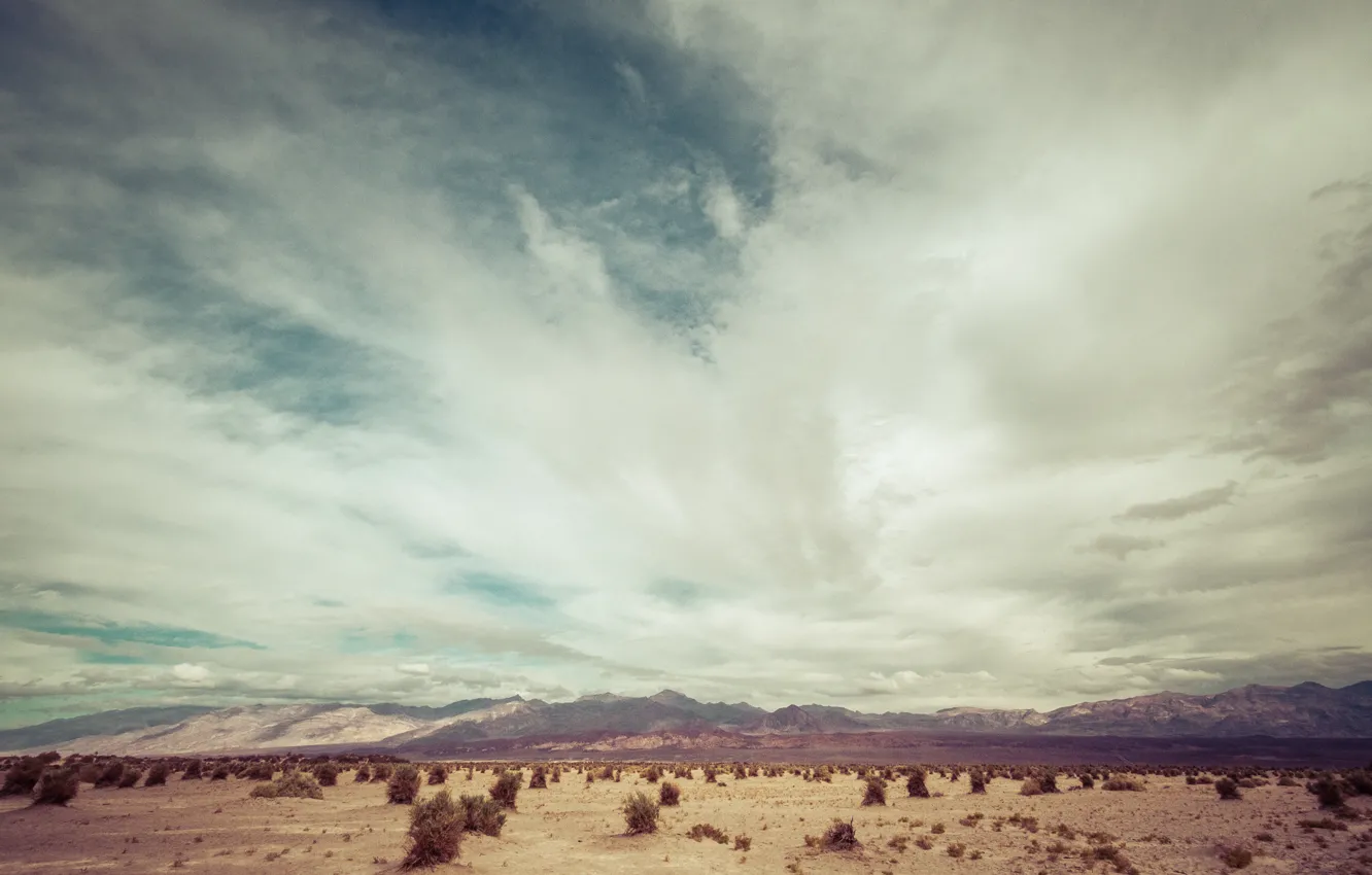 Photo wallpaper USA, United States, sky, desert, mountains, clouds, sand, america
