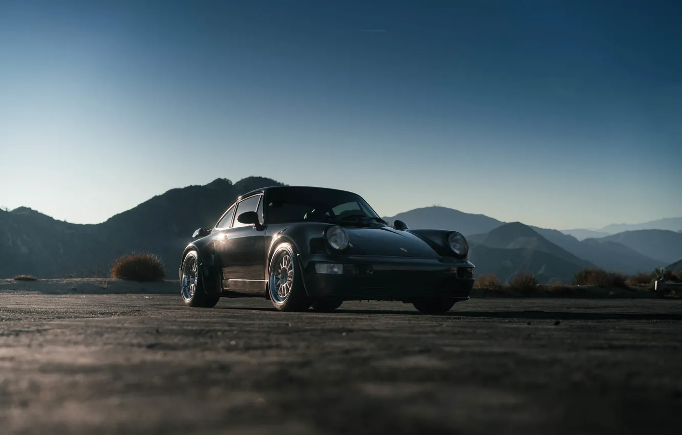 Photo wallpaper Porsche, Classic, with, 964, Turbo, HRE, 303 in Brushed Clear