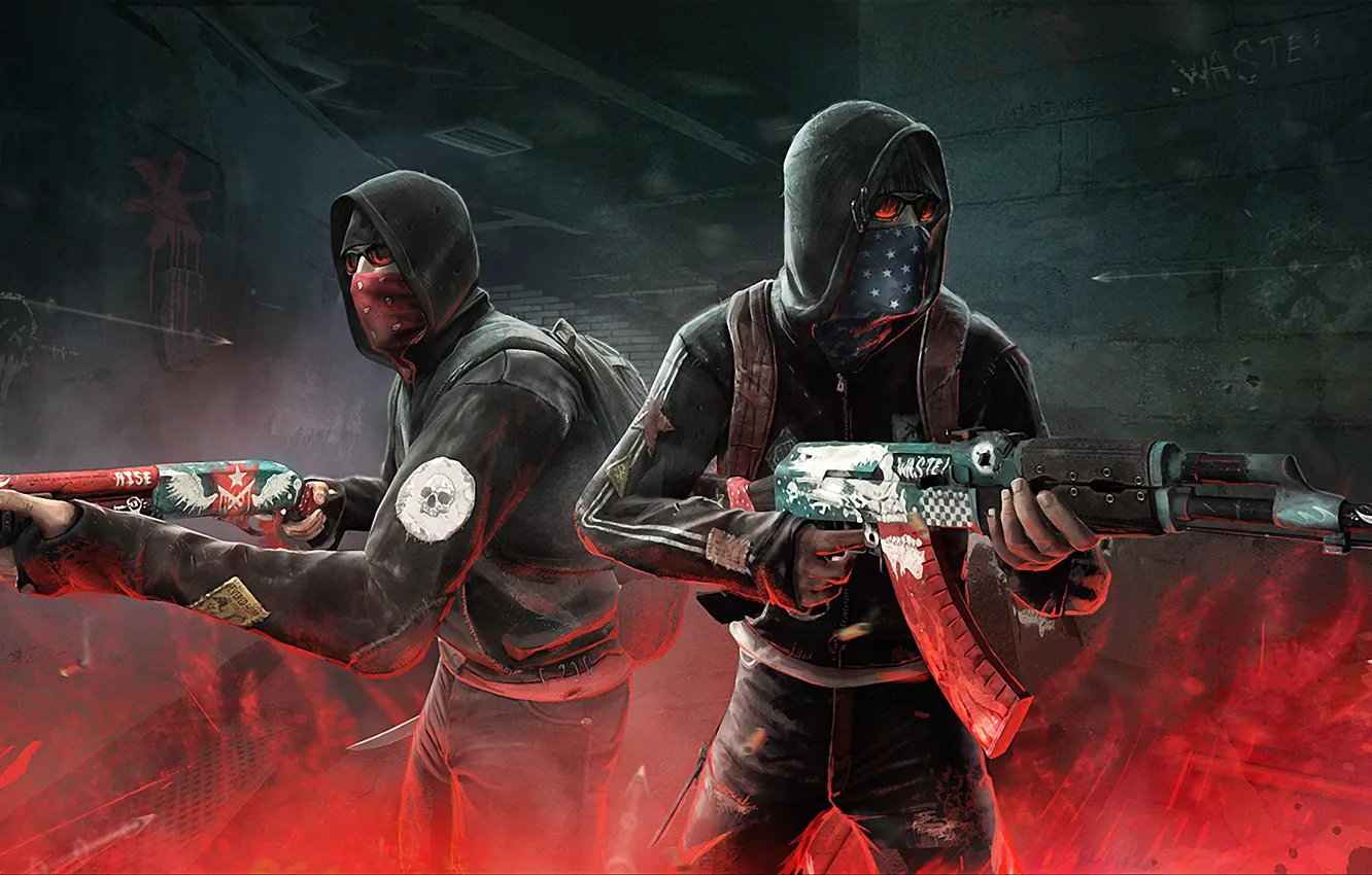 Photo wallpaper Concept, AK-47, cs go, Rise, Workshop, tera, Sawed-Off, custom paint job