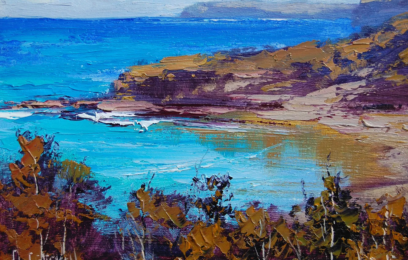 Photo wallpaper figure, art, ARTSAUS, beach impression painting