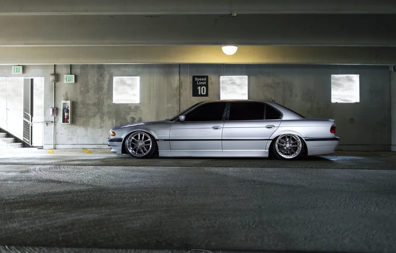 Photo wallpaper BMW, Boomer, BMW, tuning, Stance, E38, 740iL