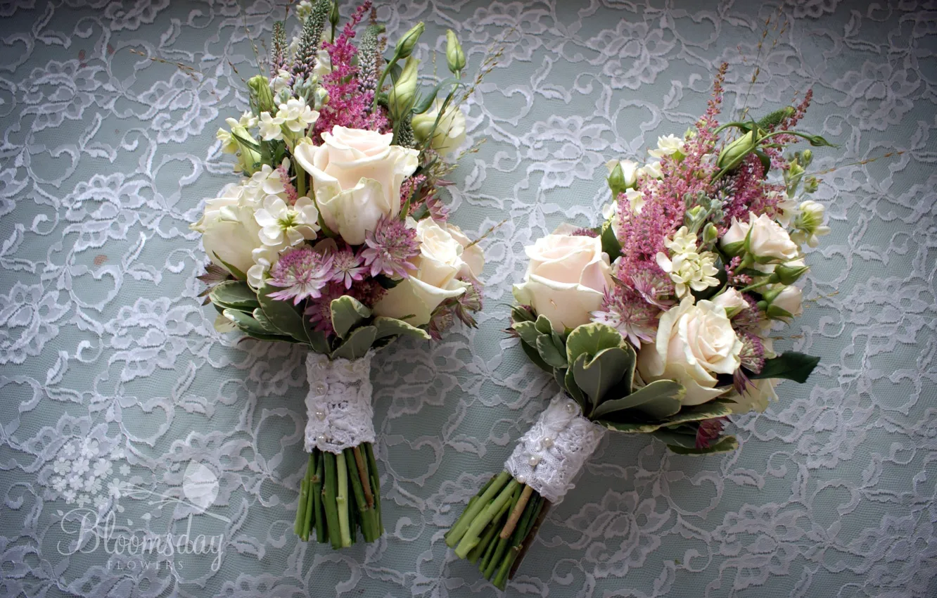Photo wallpaper flowers, roses, bouquet, composition