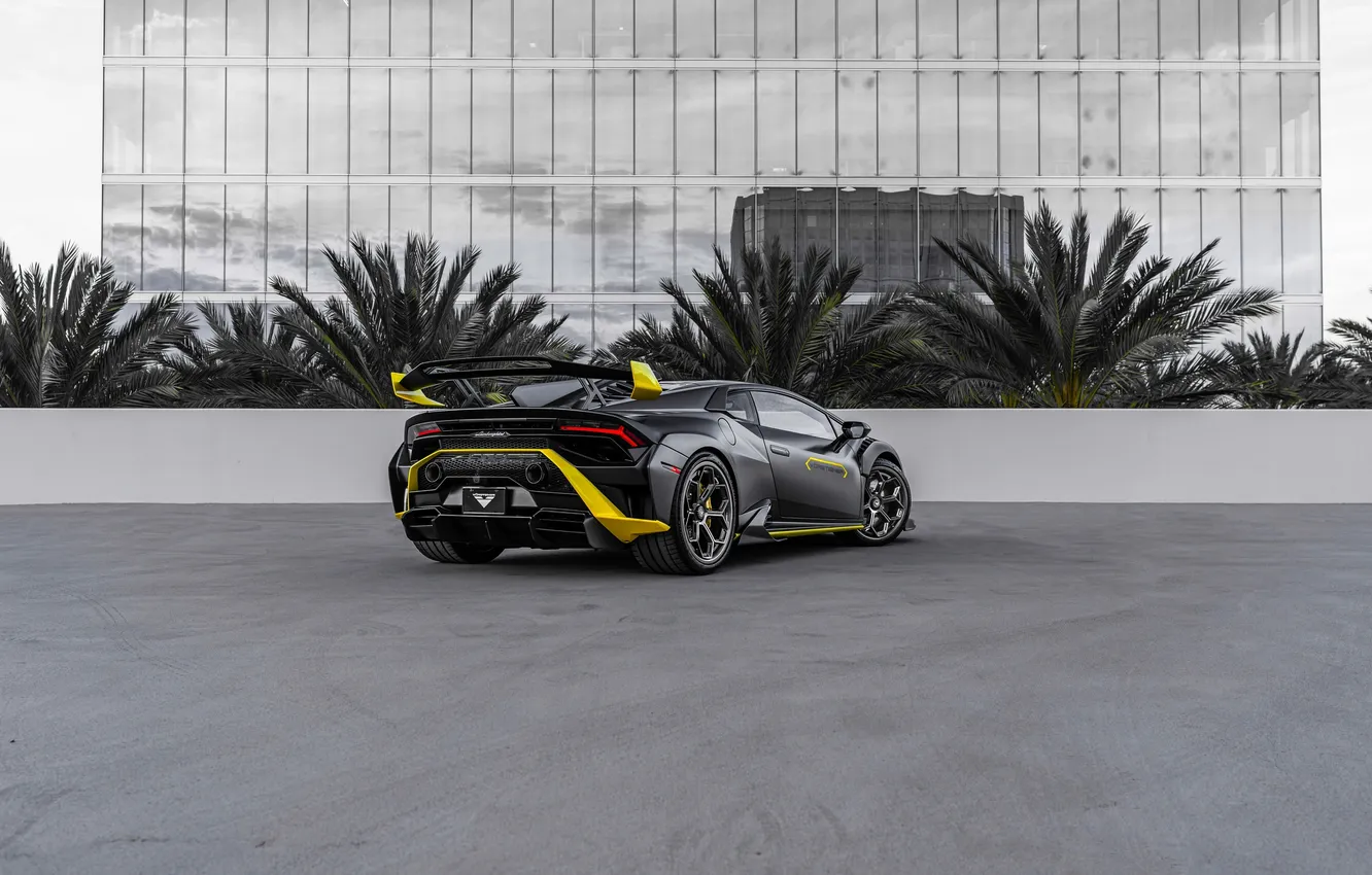 Photo wallpaper car, Lamborghini, black cars, Lamborghini Huracan, two tone car, italian cars