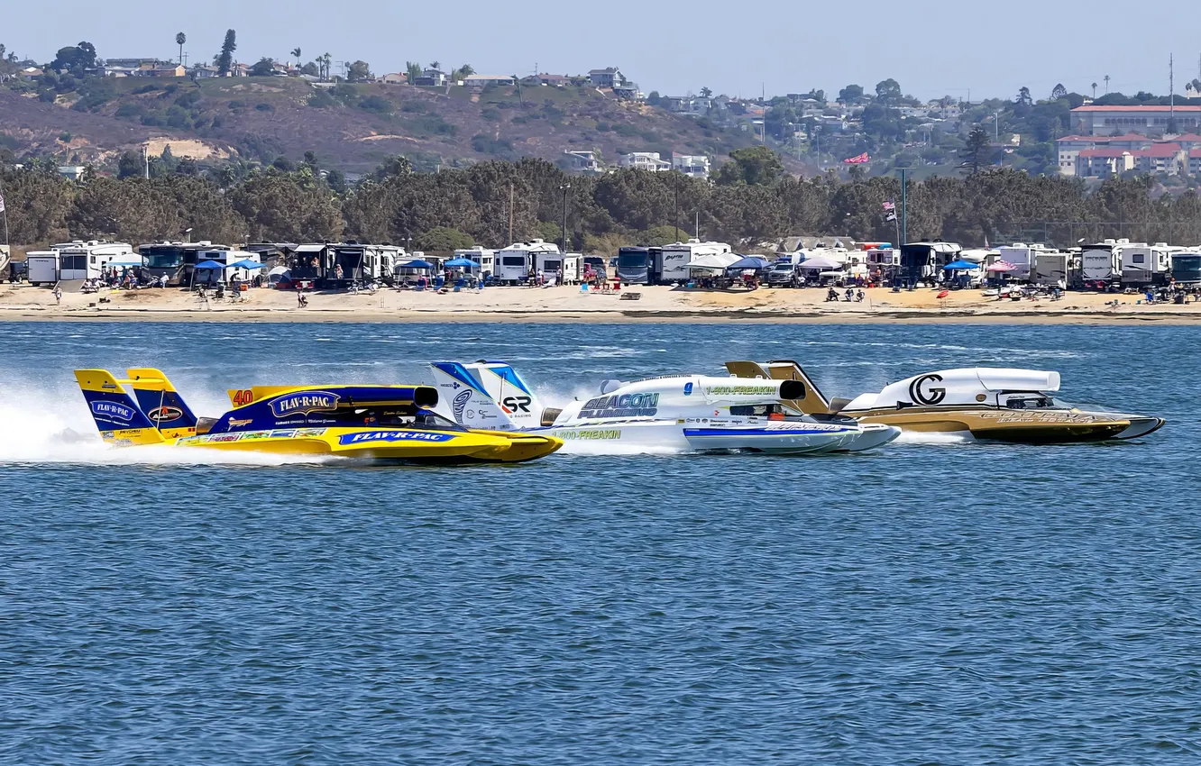 Photo wallpaper race, boat, speed