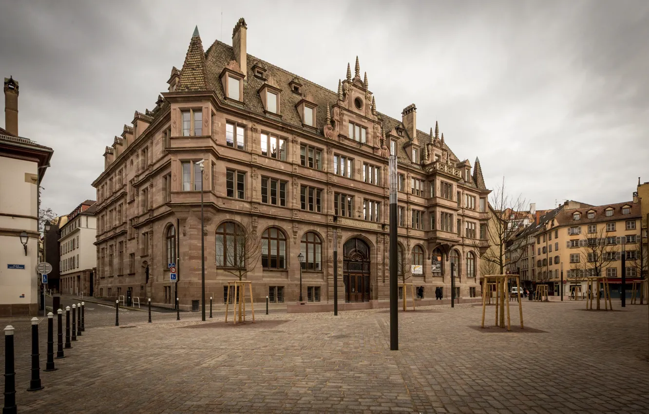 Photo wallpaper the city, building, pavers, Germany, area