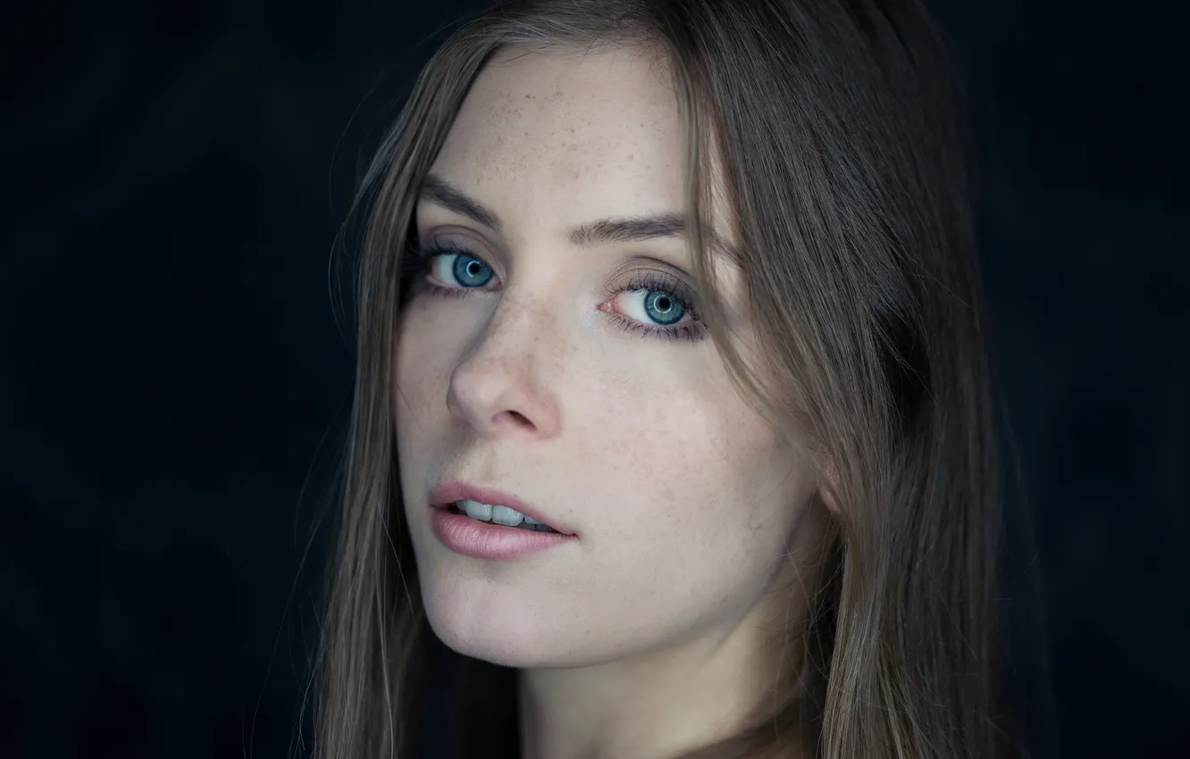 Photo wallpaper eyes, look, girl, face, background, beauty