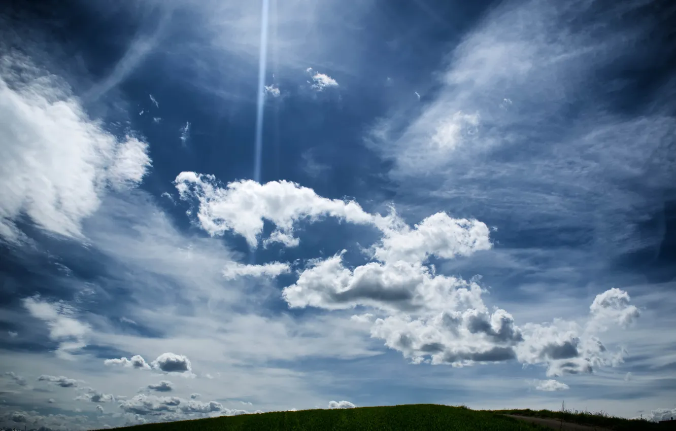 Photo wallpaper the sky, clouds, horizon