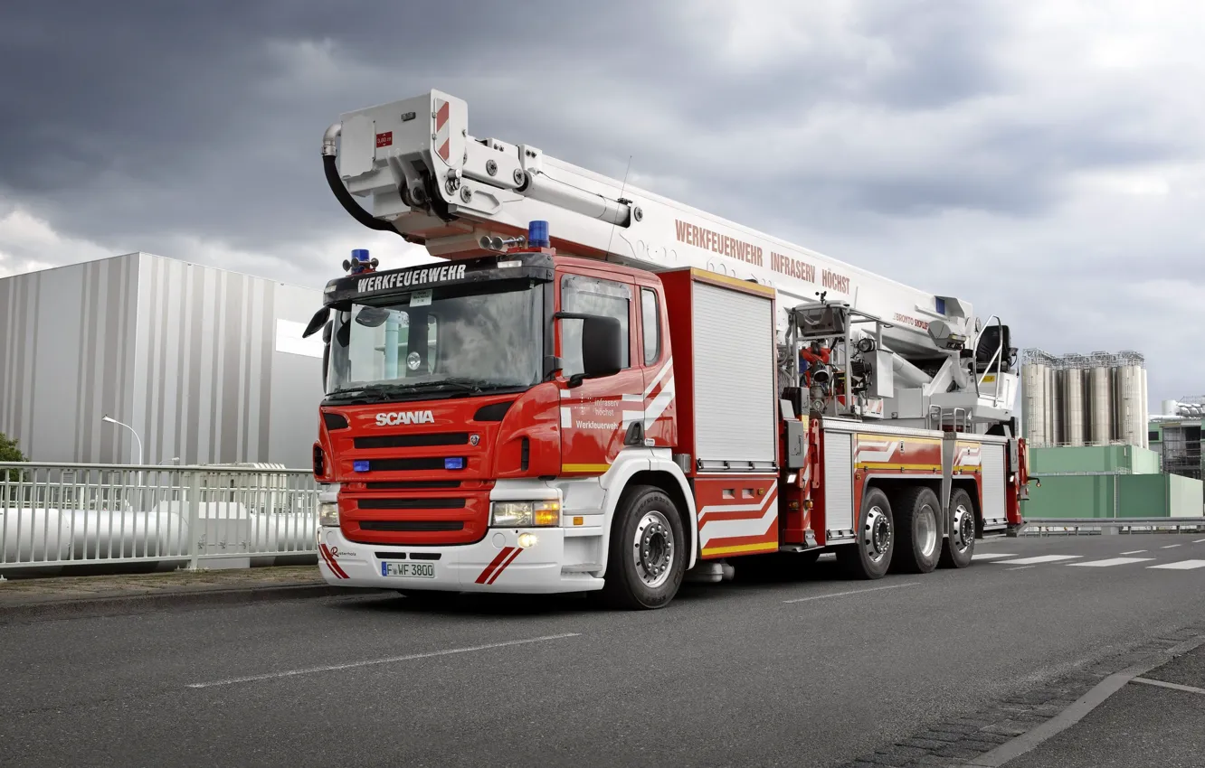 Photo wallpaper Scania, fire Department, R 500, Fire Truck