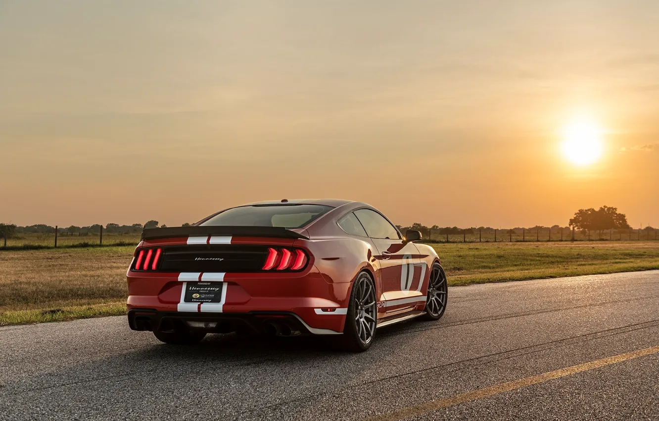 Photo wallpaper car, Mustang, Ford, Hennessey, taillights, Hennessey Ford Mustang Heritage Edition