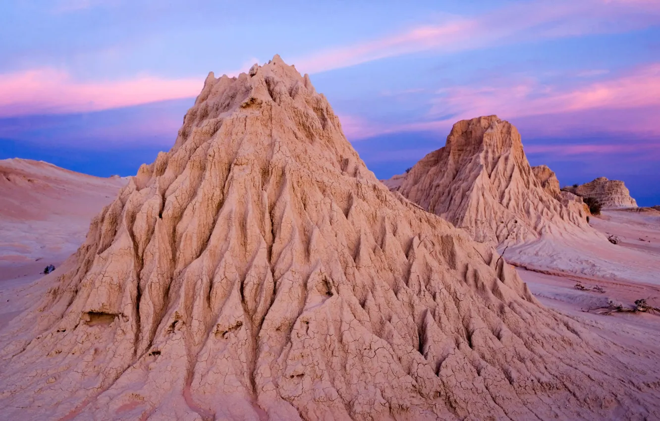 Photo wallpaper nature, landscape, Australia, South Wales, lunettes