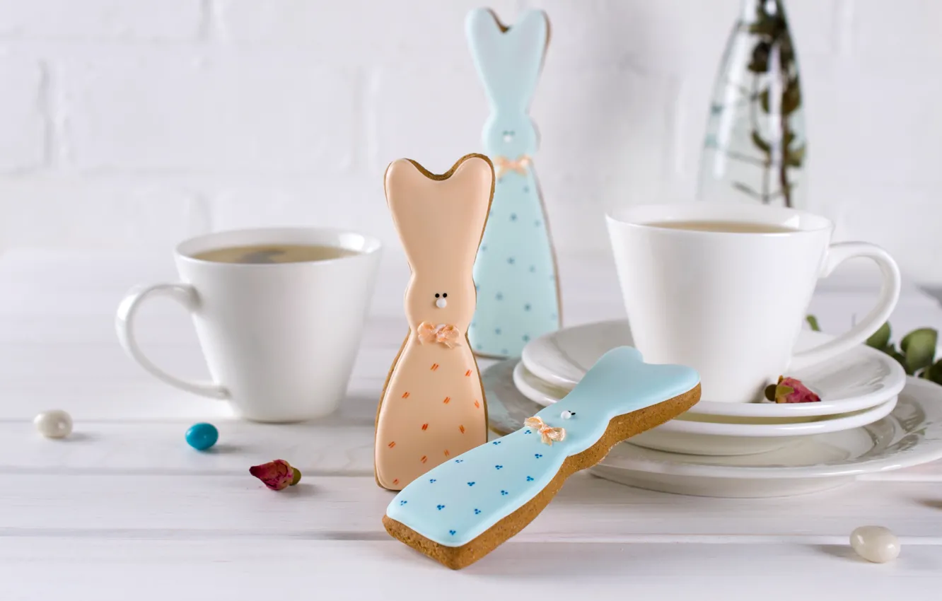 Photo wallpaper hare, cookies, figures, Irinka Vasilinka