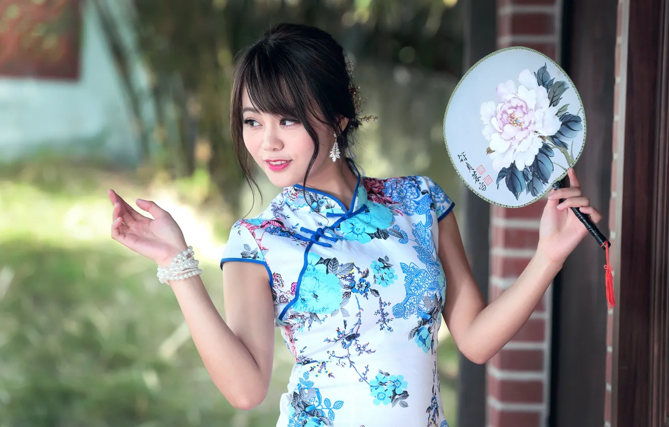 Photo wallpaper face, style, dress, Asian