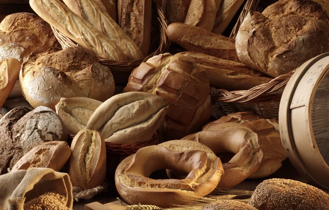 Photo wallpaper bread, bread, cakes, loaves
