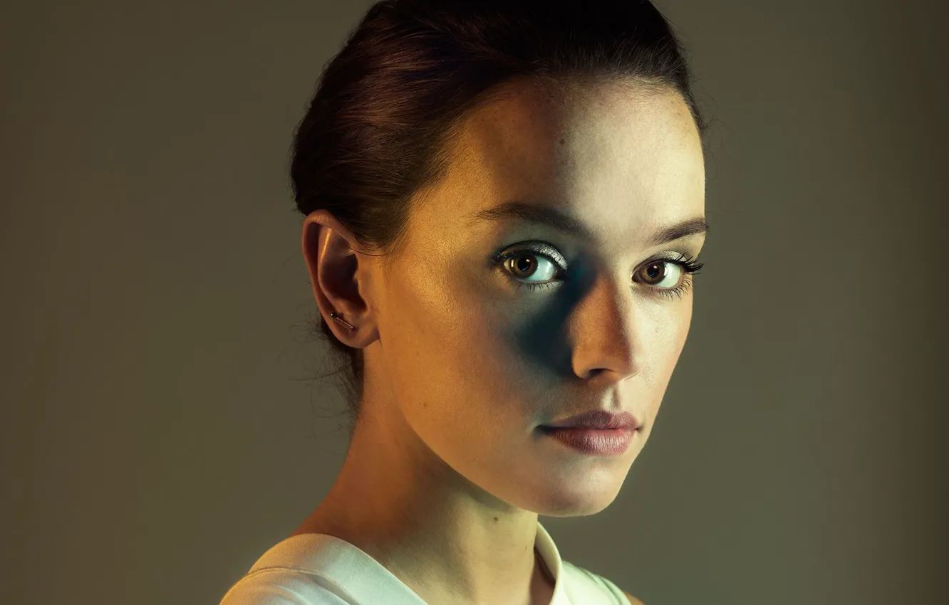 Photo wallpaper look, background, portrait, makeup, actress, brunette, hairstyle, photoshoot