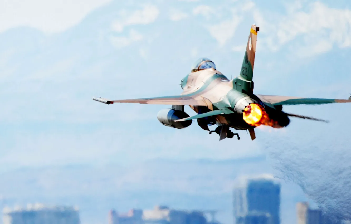 Photo wallpaper ass, Fighter, the plane, F-16
