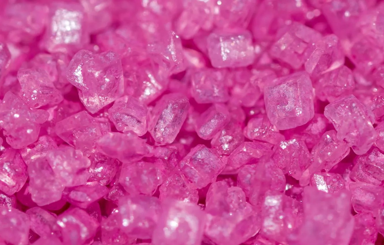 Photo wallpaper macro, pink, crystals