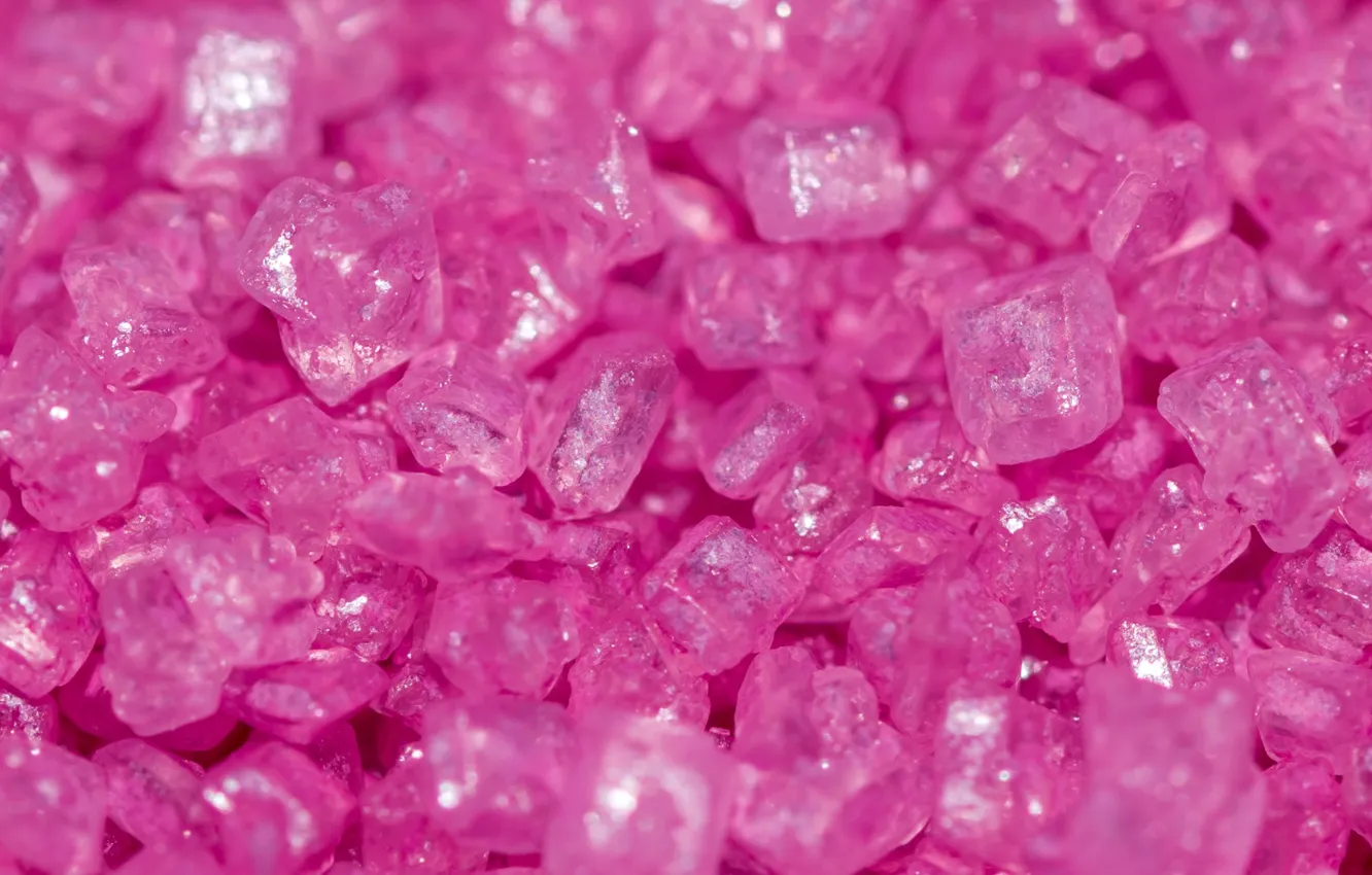 Photo wallpaper macro, crystals, pink