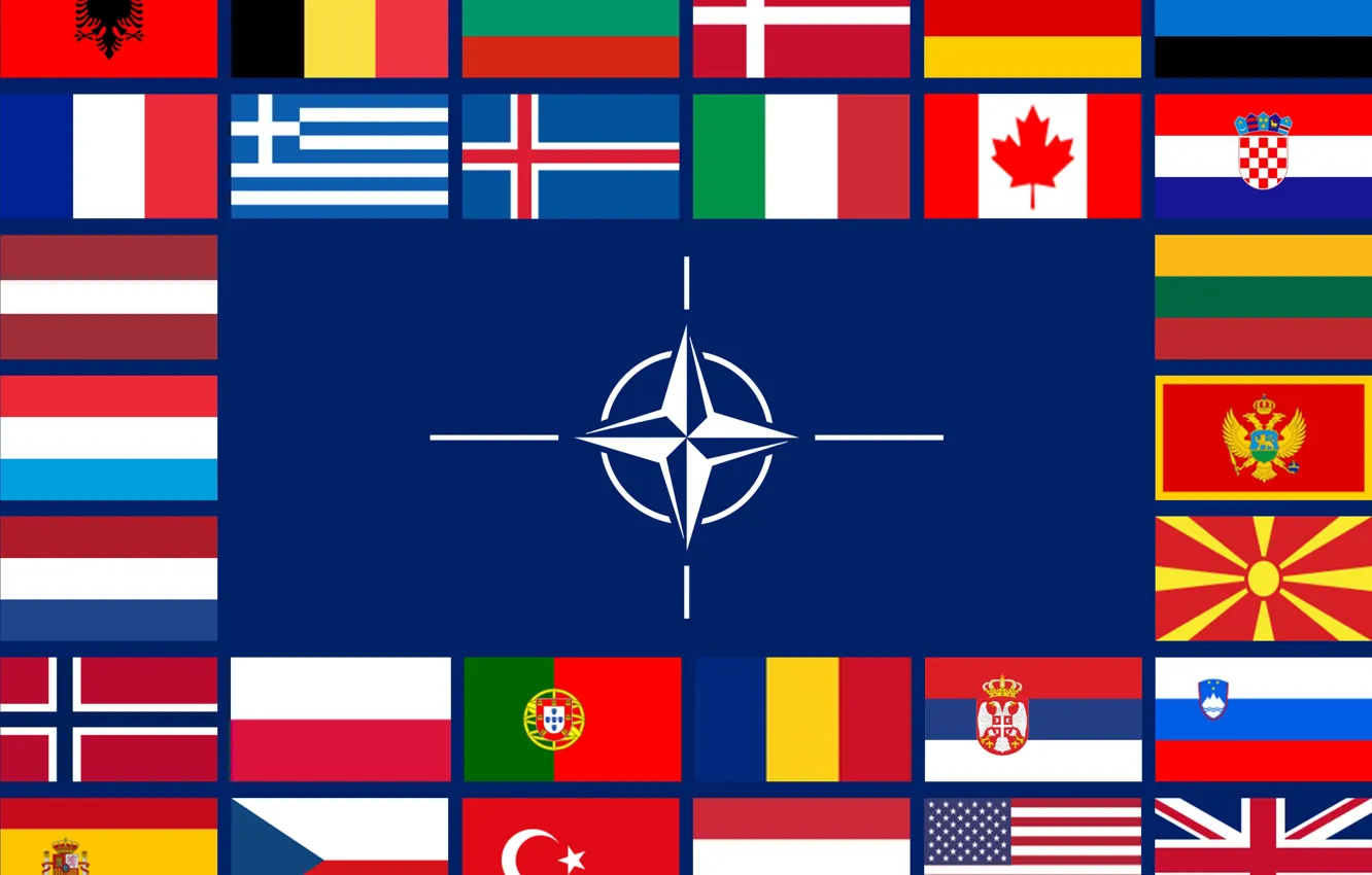 Photo wallpaper flag, country, NATO, NATO, North Macedonia / 2020, Portugal / 1949, Turkey / 1952, Iceland …