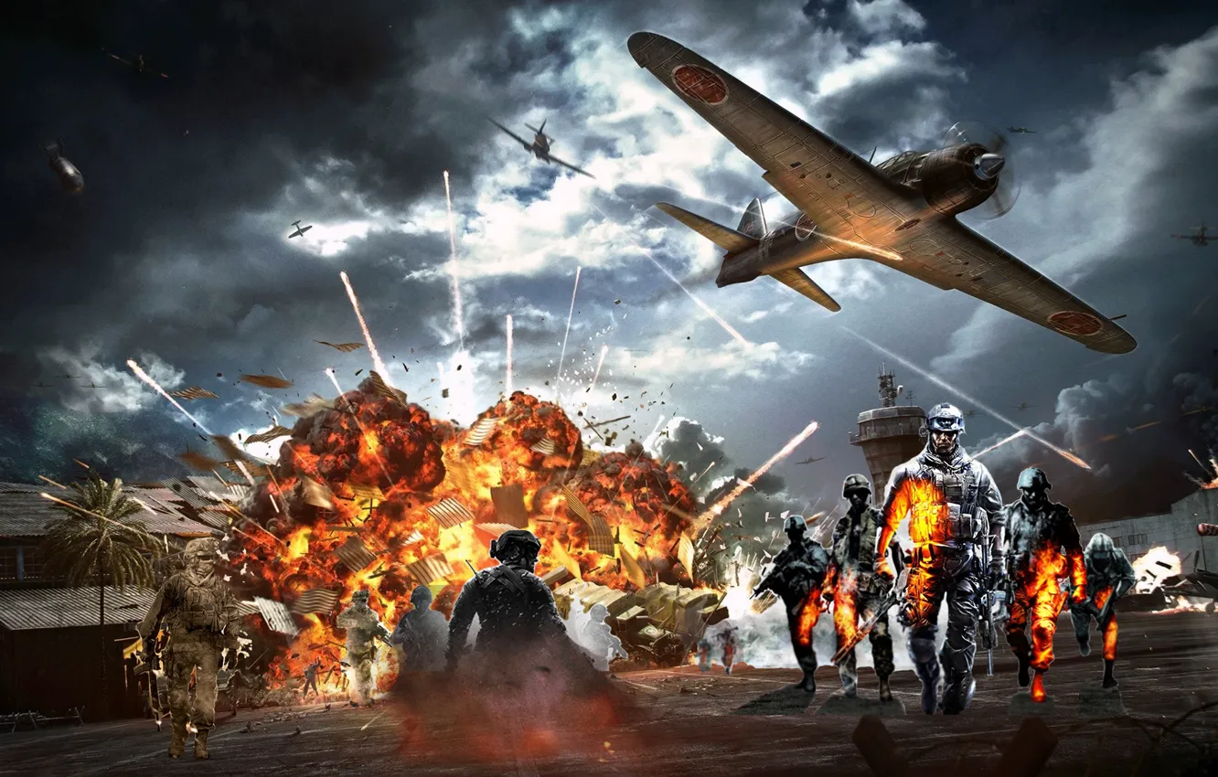 Photo wallpaper battlefield, Action, Call of Duty