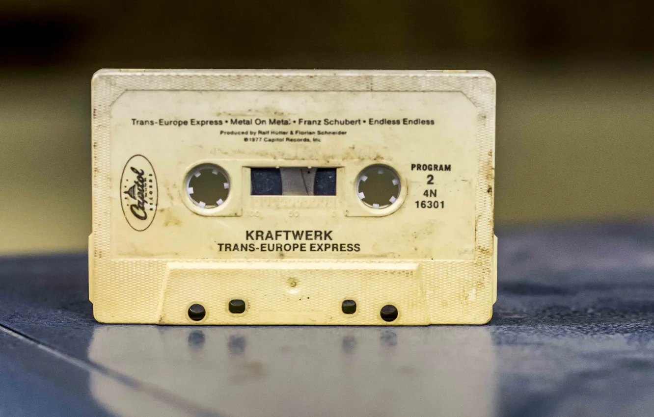 Photo wallpaper macro, music, background, cassette