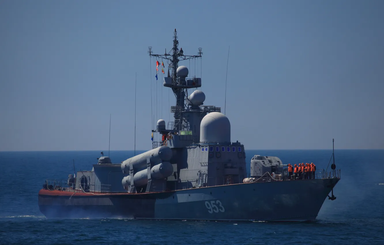 Photo wallpaper ship, rocket, small, The black sea fleet, R-239