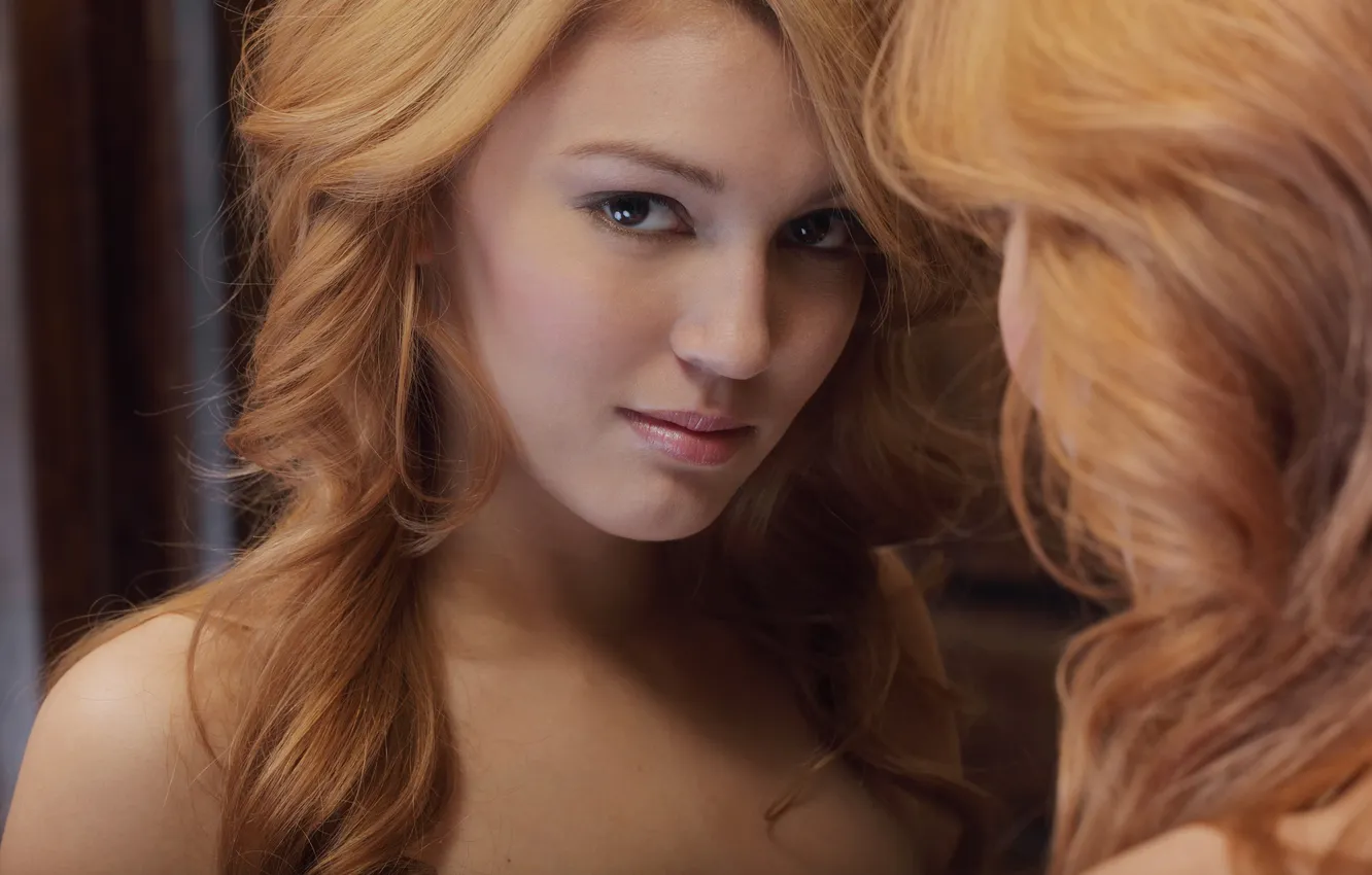 Photo wallpaper look, reflection, mirror, Kato