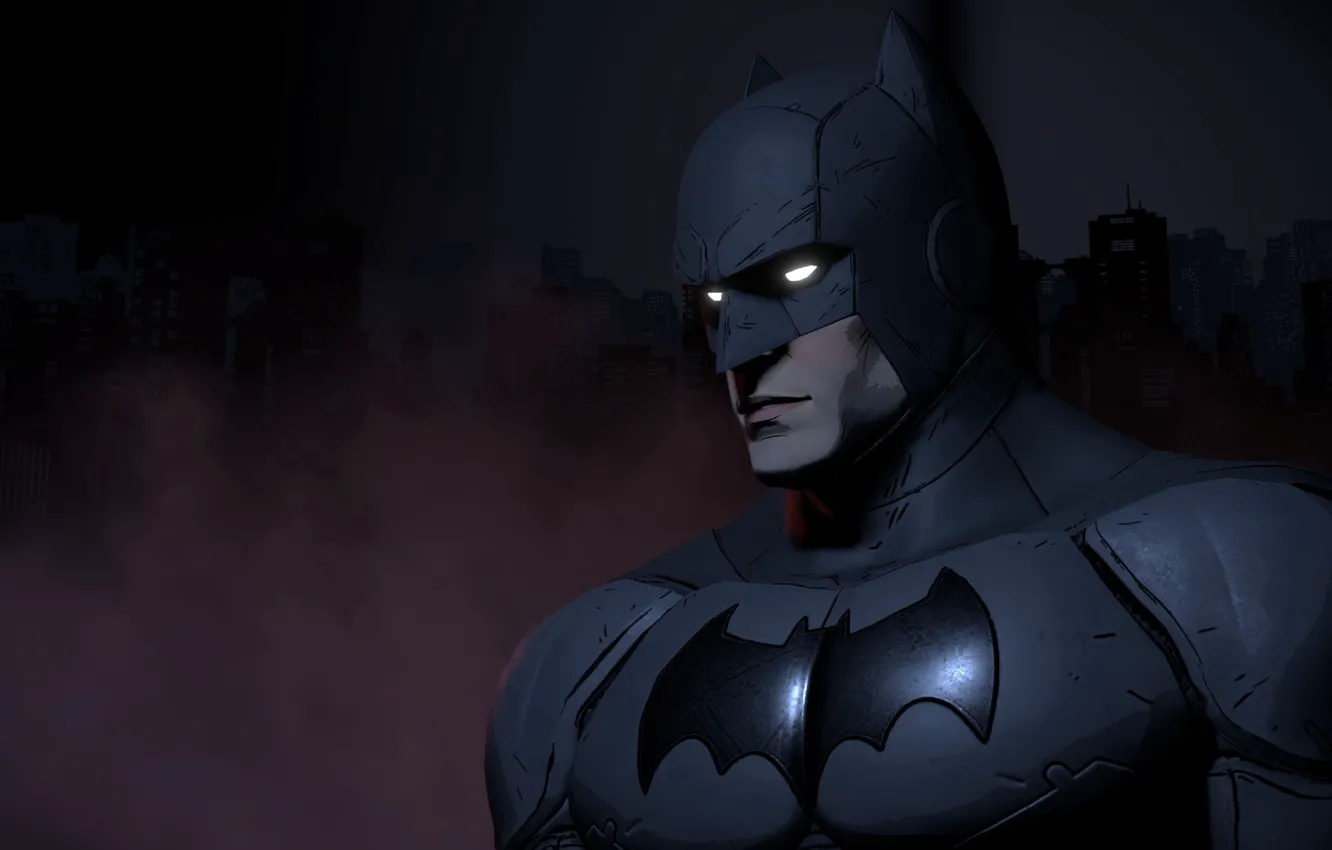 Photo wallpaper batman, mask, game, dark knight, hero, mask, DC Comics, uniform