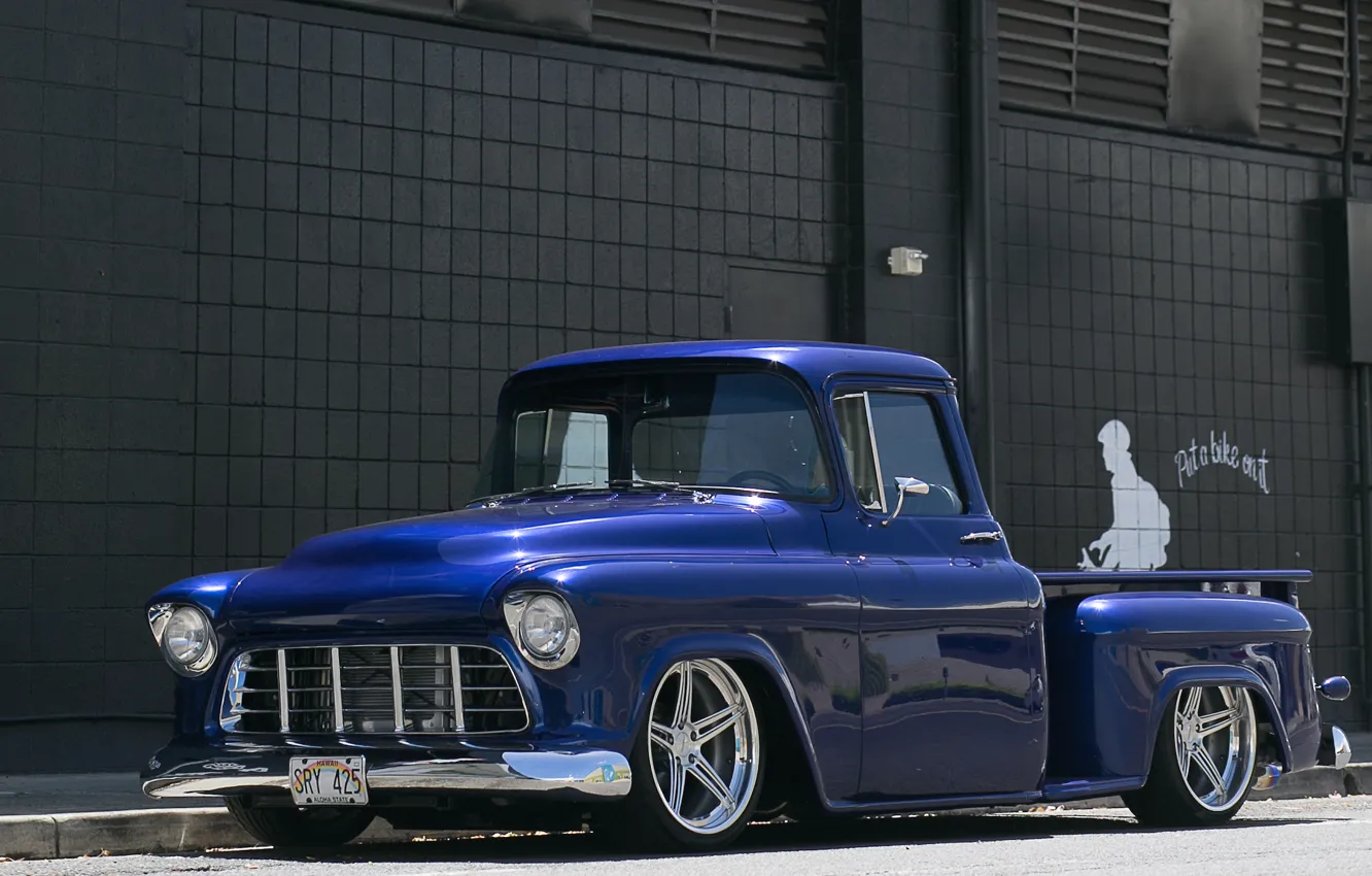 Photo wallpaper Chevrolet, blue, Truck, C-10